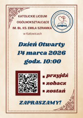 Katolickie Liceum Ogólnokształcące zaprasza na dzień otwarty