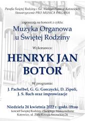 W niedzielę 24 kwietnia z koncertem w cyklu „Muzyka Organowa u Świętej Rodziny” 